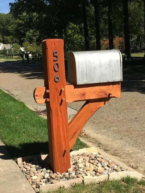 A mailbox on the side of a road.